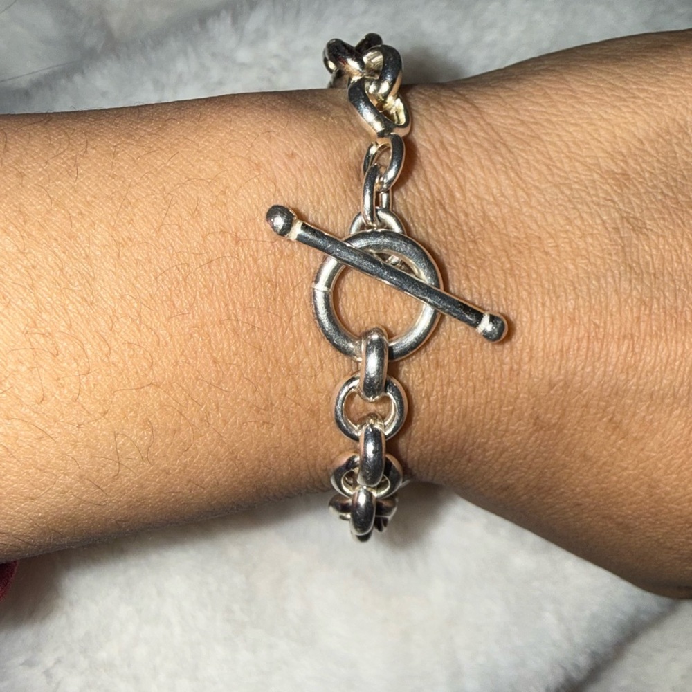 “OTC Signed” 925 Italy Marked Rolo Toggle Bracelet “ - Picture 14 of 17